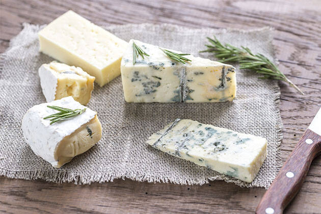 Variedad de quesos italianos