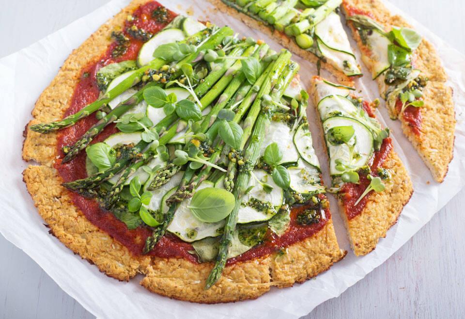Aprende a preparar masas de pizzas saludables con vegetales y legumbres
